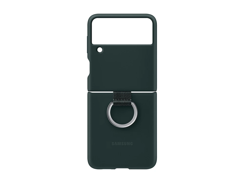 EF-PF711TGEGUS | Galaxy Z Flip3 5G Silicone Cover with Ring, Green | Samsung Business US