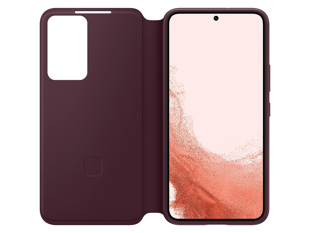 EF-ZS901CEEGUS | Galaxy S22 S-View Flip Cover, Burgundy | Samsung Business US