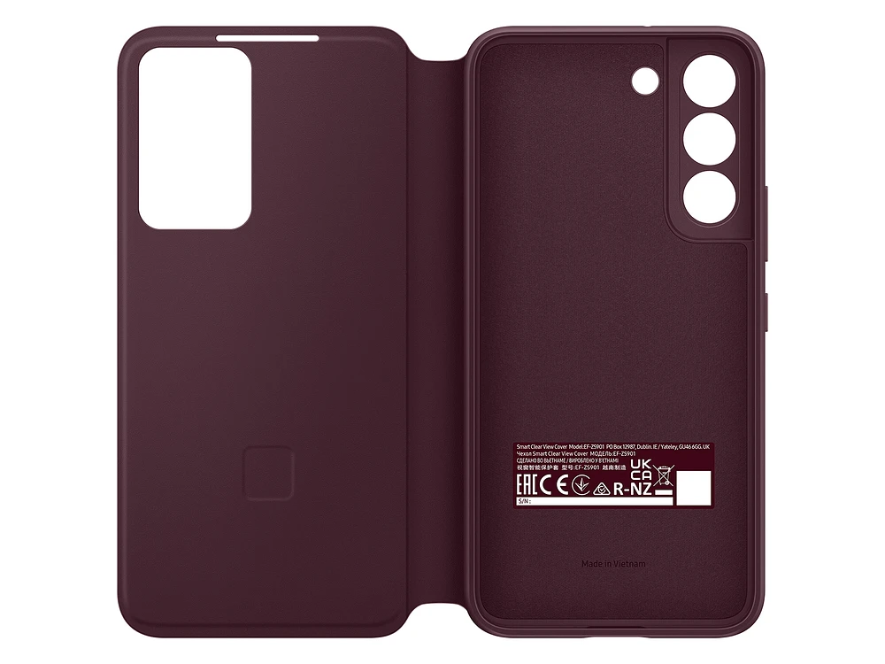 EF-ZS901CEEGUS | Galaxy S22 S-View Flip Cover, Burgundy | Samsung Business US