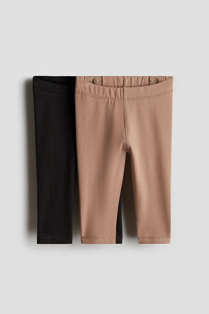 Lot de 2 leggings en jersey coton pima