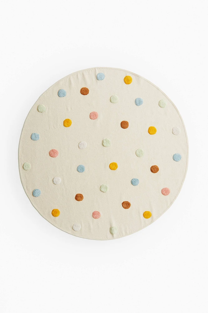 Cotton Rug with Tufted Dots