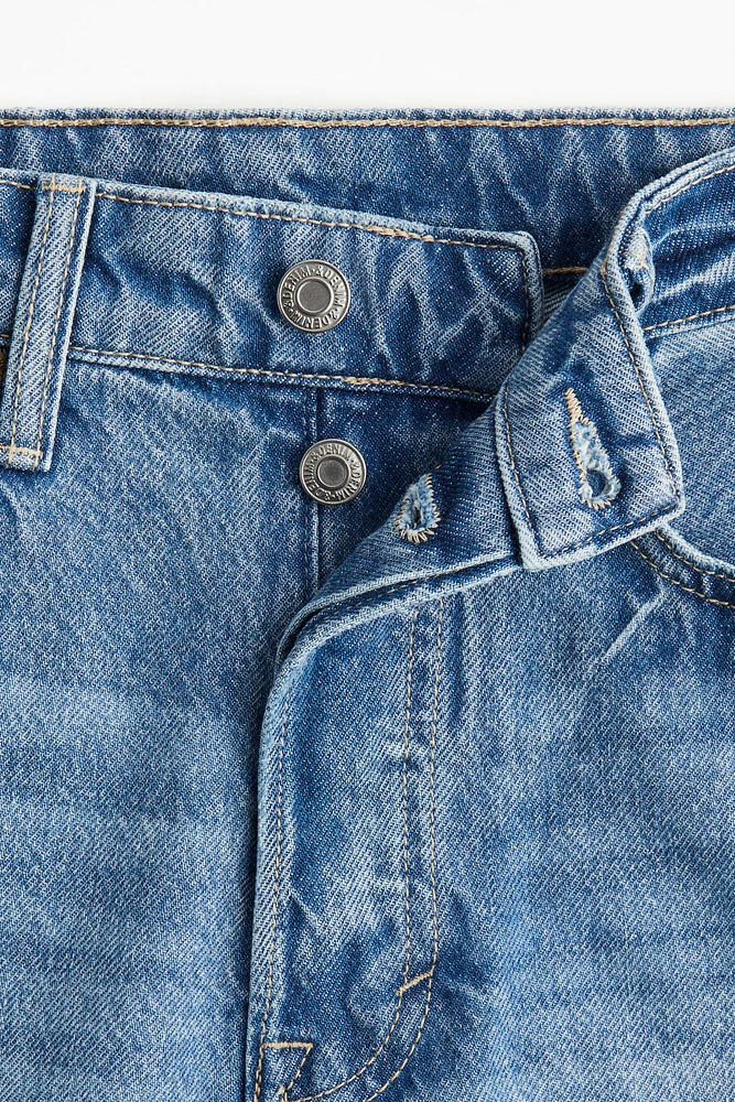 Short taille haute en denim