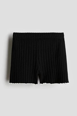 Rib-knit Shorts