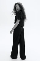 Linen-Blend Pants