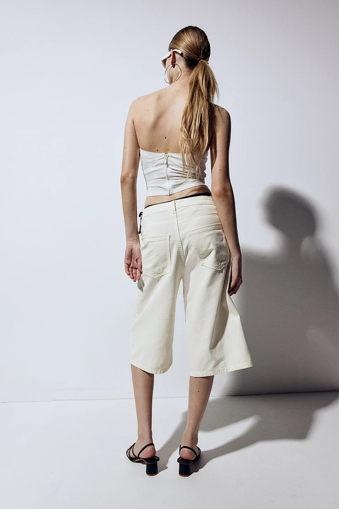 Knee-length Twill Shorts