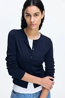 Pointelle Jersey Cardigan