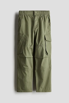 Cotton Canvas Parachute Pants
