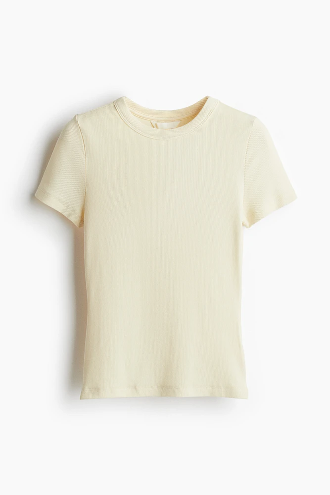 Ribbed Modal-blend T-shirt