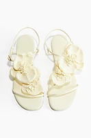 Appliquéd Strappy Sandals