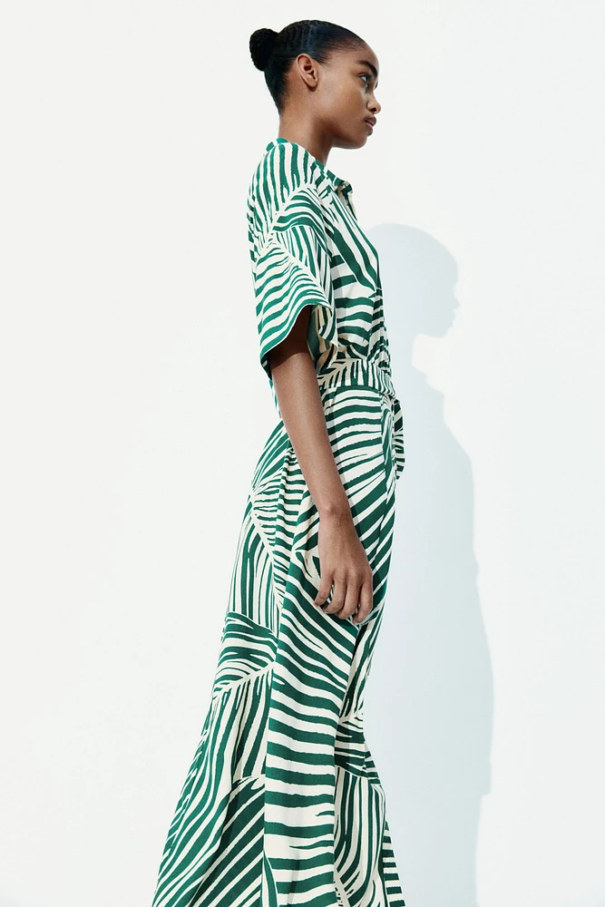 Robe chemisier avec ceinture à nouer