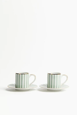 Lot de 2 tasses avec soucoupes