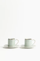 Lot de 2 tasses avec soucoupes