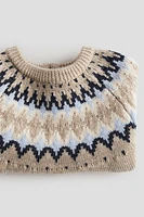 Jacquard-Knit Wool Sweater