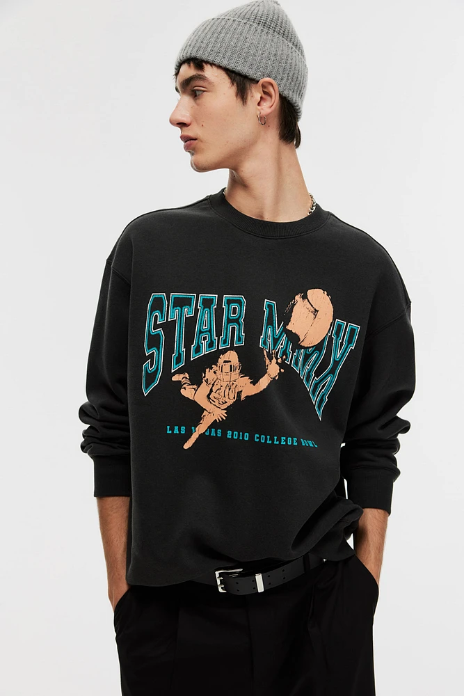 Loose Fit Printed Sweatshirt