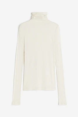 Pima Cotton Turtleneck Top