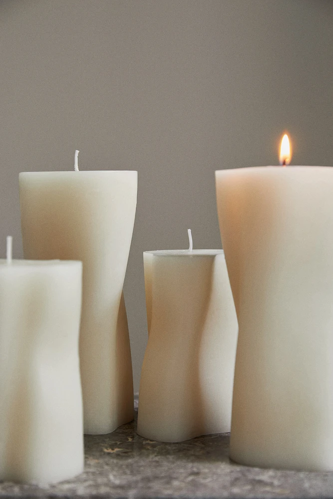 Asymmetric Pillar Candle