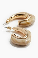 Marbled Hoop Earrings