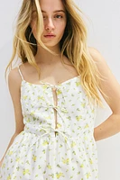 Robe en popeline avec détails noués