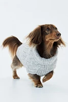 Cable-knit Dog Sweater