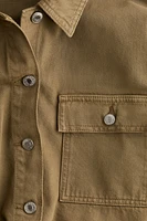 Tie-Belt Denim Jacket