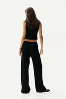 Crinkled Drawstring Pants