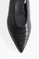 Escarpins vernis à bride arrière