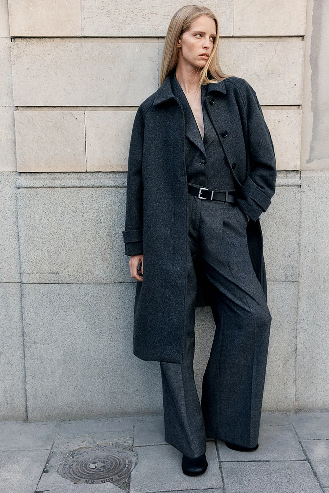 Knee-length coat