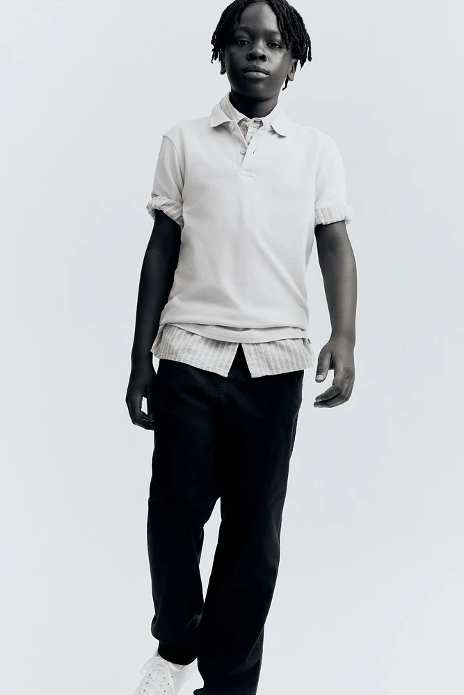 Polo en piqué de coton