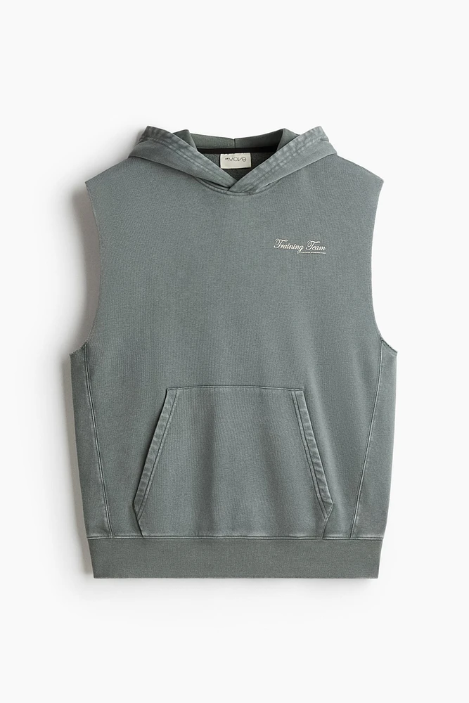 Loose-Fit Sleeveless Sports Hoodie