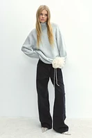 Fine-Knit Mock Turtleneck Sweater