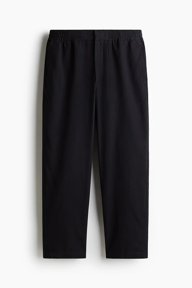 Pantalon décontracté en sergé de coton mélangé