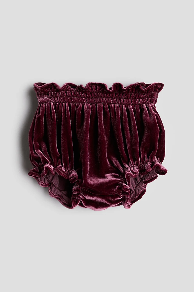 Silk-Blend Velvet Bloomers