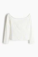 Off-the-shoulder Jersey Top