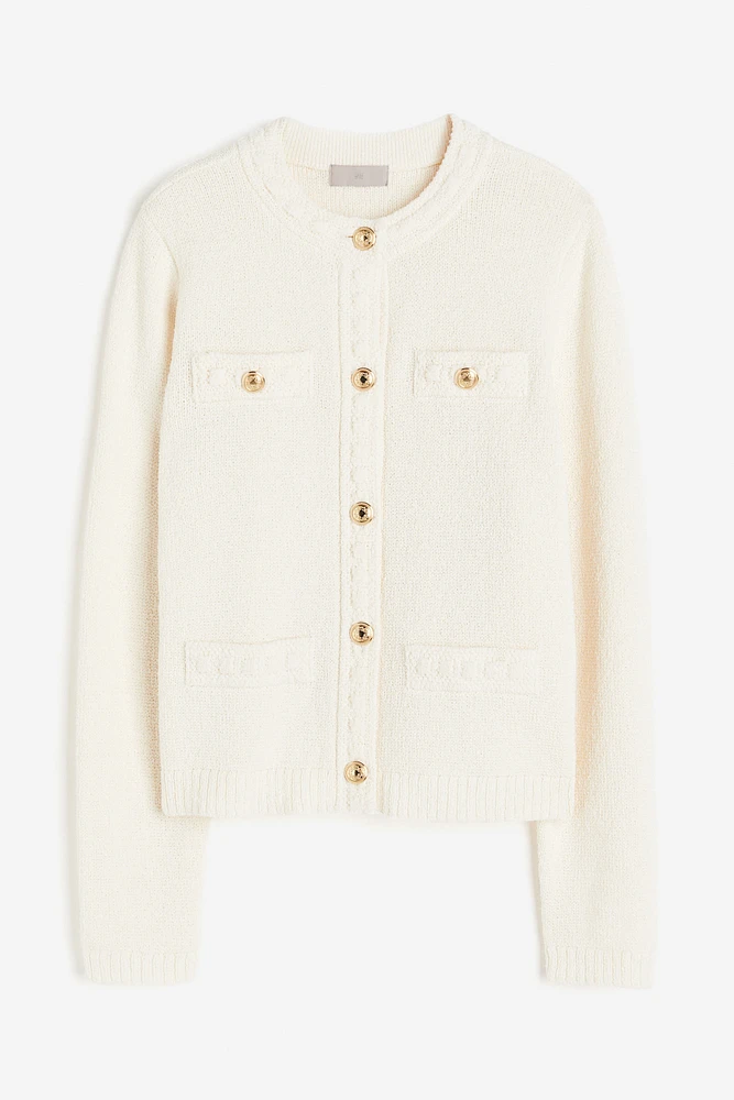 Textured-knit Cardigan