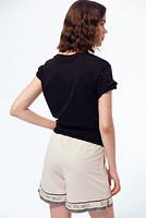 Short MAMA Before & After en piqué