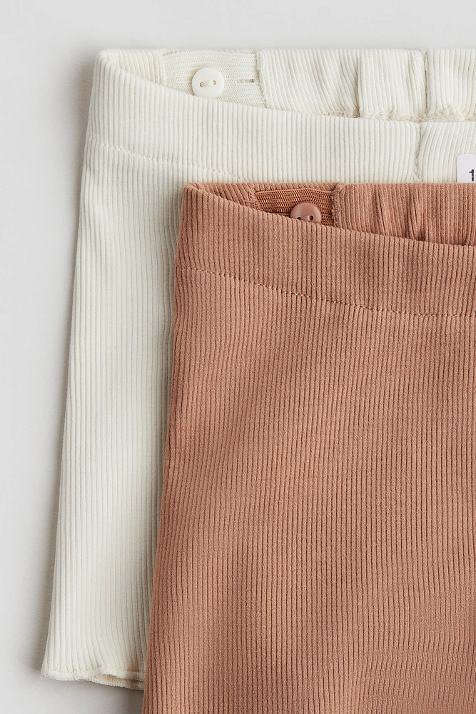 2-pack Ribbed Cotton Bike Shorts