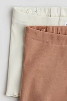 2-pack Ribbed Cotton Bike Shorts