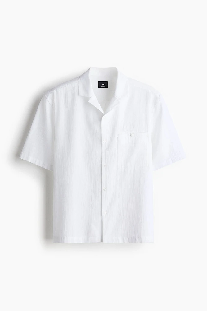 Chemise coupe classique à col cubain