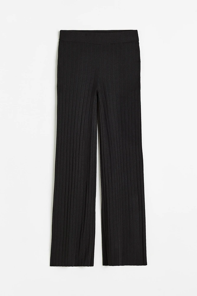 Rib-knit Pants