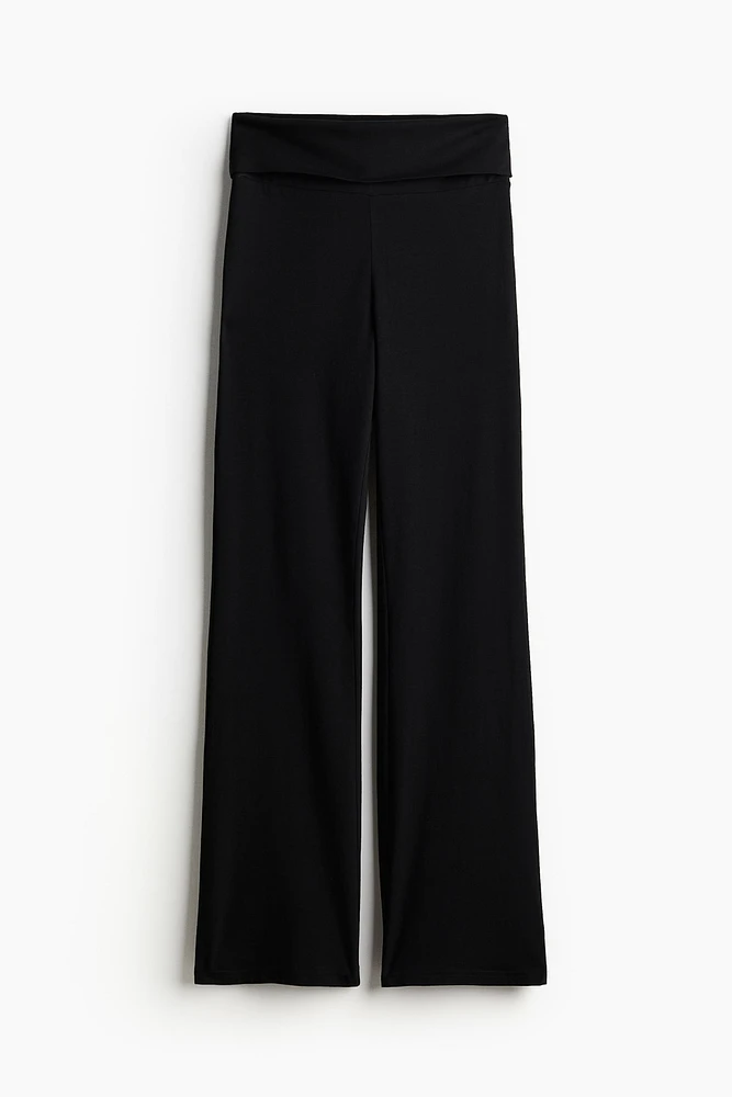 Flared Jersey Pants