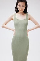 Rib-knit Bodycon Dress