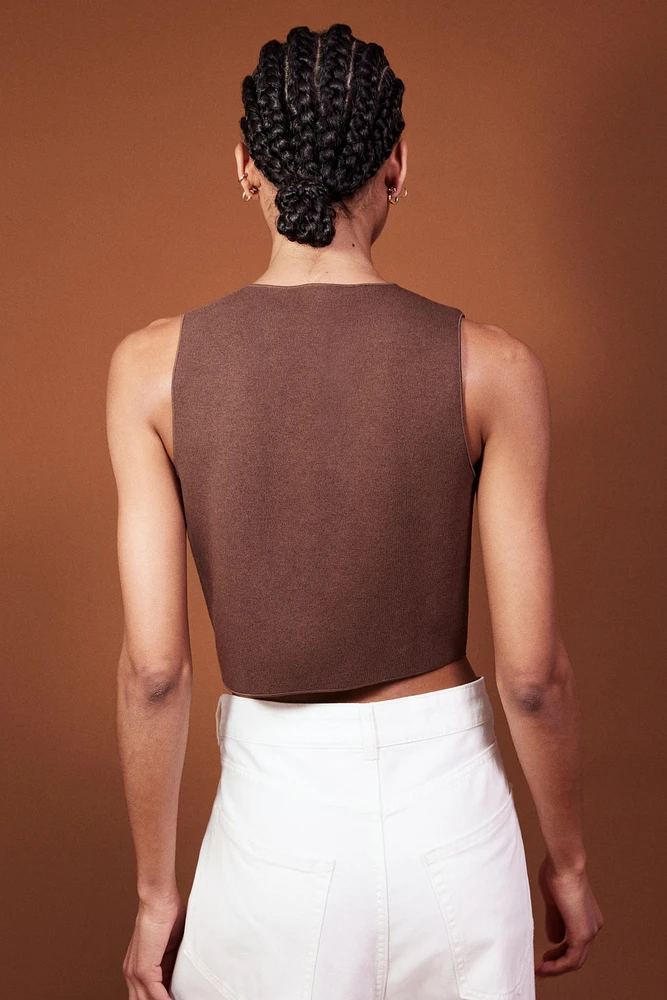 Cropped Jersey Vest