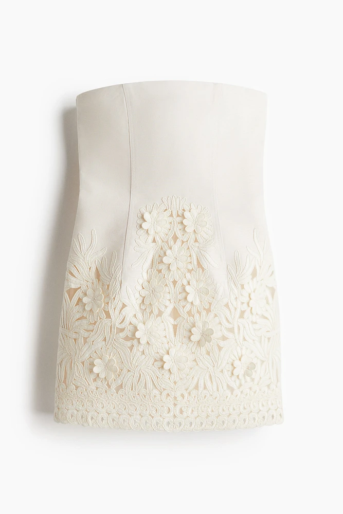 Appliquéd Bandeau Dress