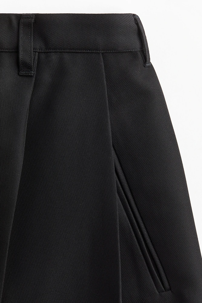 Pleat-Detail Shorts