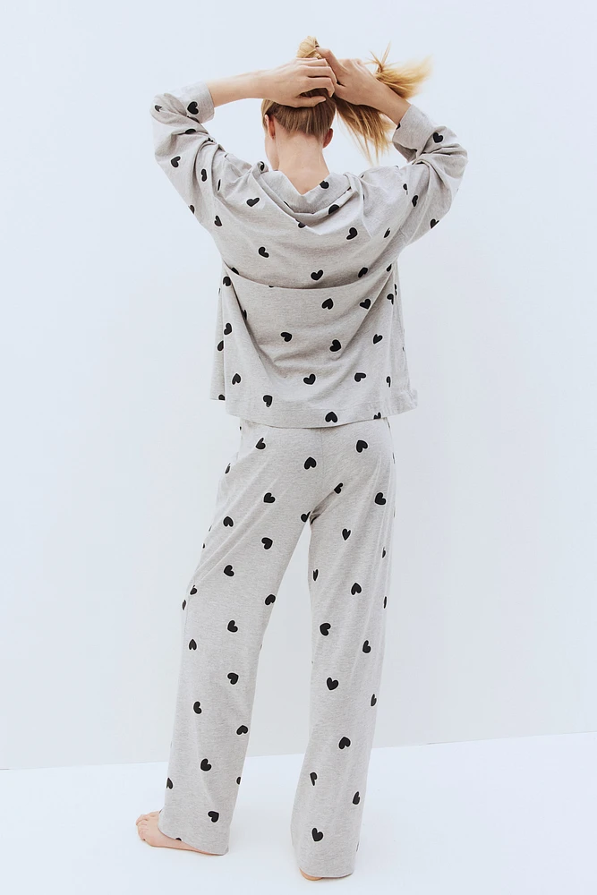 Patterned Jersey Pajamas