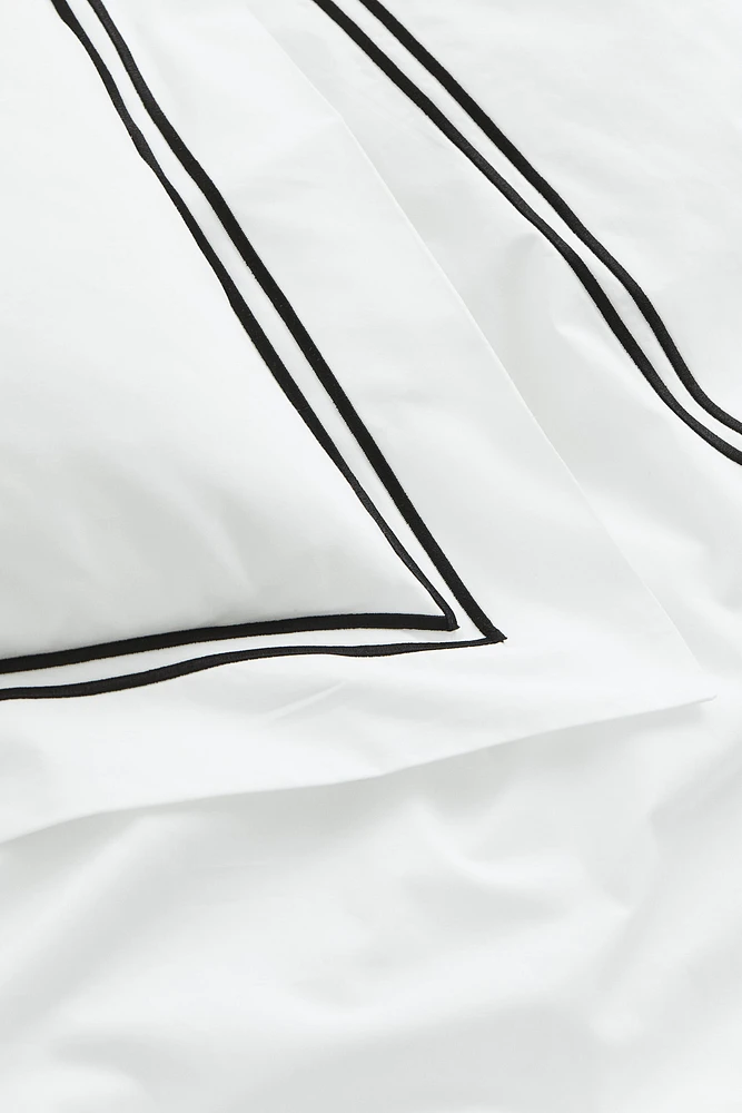 Parure de couette lit simple en percale de coton