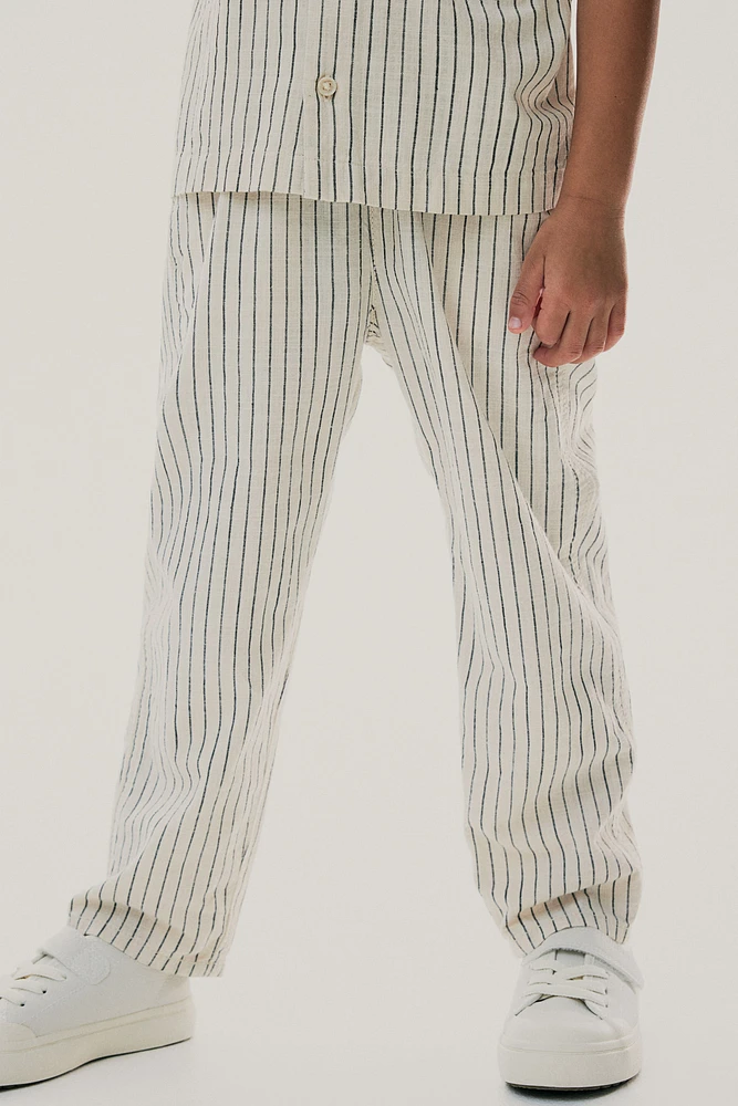 Linen-Blend Pants