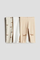 Lot de 3 leggings en jersey coton