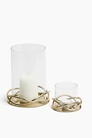 Metal and Glass Tea Light Holder