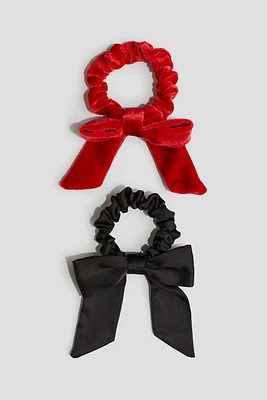 2-pack Bow-detail Scrunchies